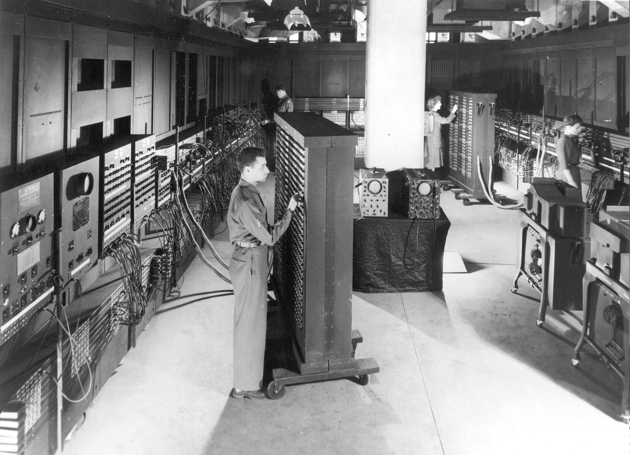 ENIAC, one of the first electronic computers, 1946
